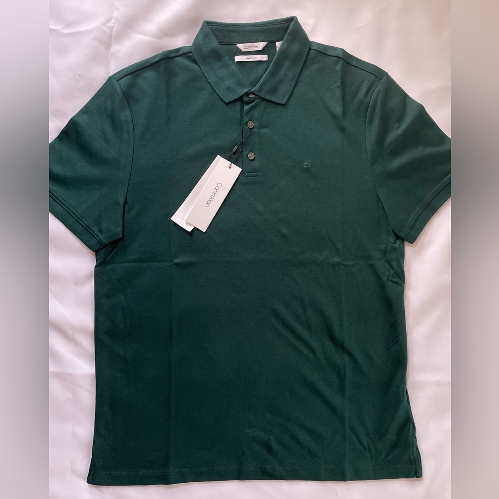 Calvin Klein Mens liquid touch polo shirt size M